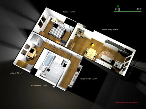 Prodaný byt 2+1 51 m²