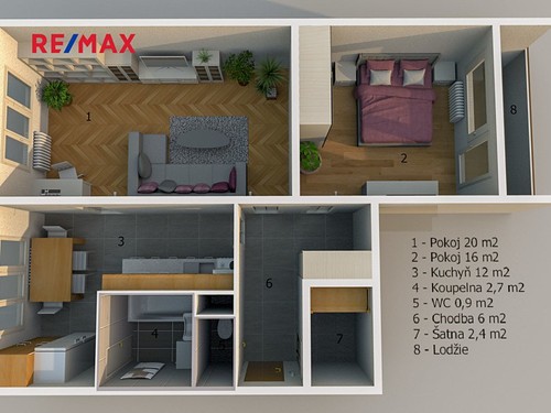 Prodaný byt 2+1 63 m²