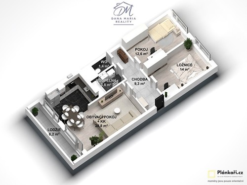 Prodaný byt 3+kk 72 m²