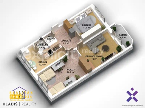 Prodej bytu 3+1 71 m²