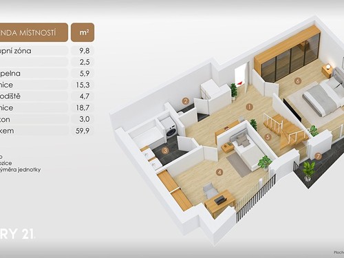 Prodaný byt 4+kk 108 m²