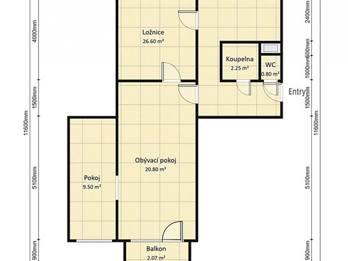 Prodaný byt 3+1 61 m²