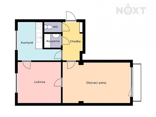 Prodaný byt 2+1 53 m²