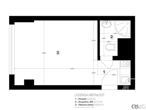Prodaný byt 1+kk 22 m²