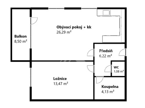 Prodaný byt 2+kk 51 m²
