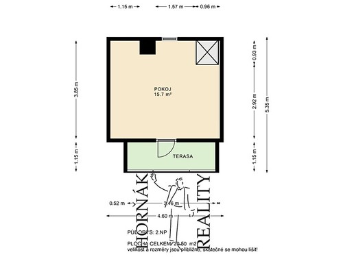 Prodaná chata 72 m², pozemek 432 m²