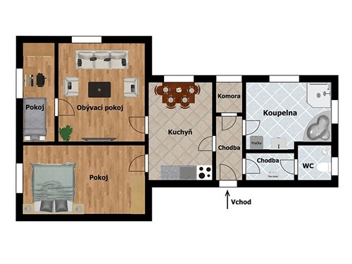 Prodaný byt 2+1 77 m²