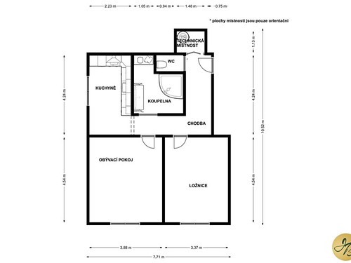 Prodaný byt 2+1 58 m²