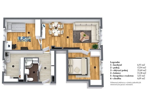 Prodaný byt 3+1 65 m²