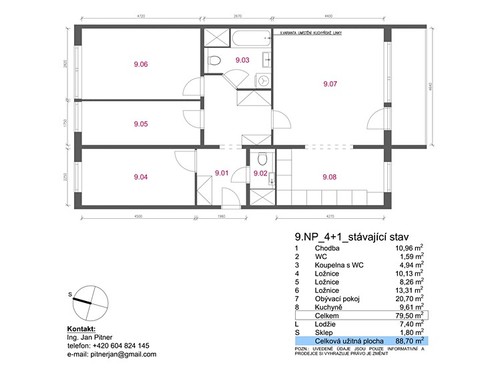 Prodaný byt 4+1 80 m²