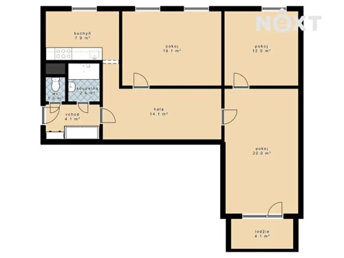 Prodaný byt 4+1 78 m²