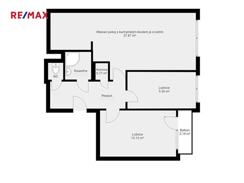 Prodaný byt 3+kk 62 m²
