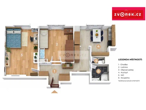 Prodaný byt 2+1 61 m²