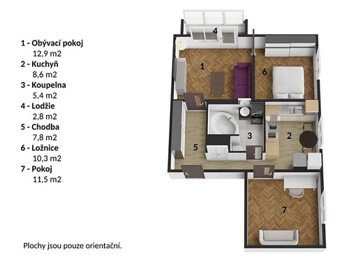Prodaný byt 3+1 59 m²
