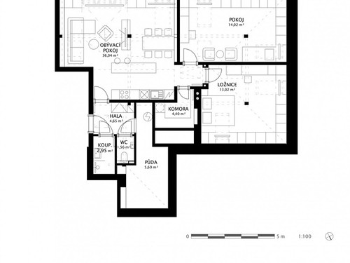 Prodaný byt 3+kk 68 m²