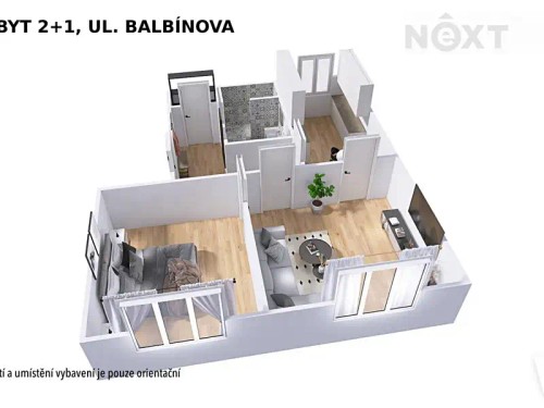 Prodaný byt 2+1 56 m²