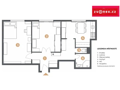Prodaný byt 2+1 61 m²