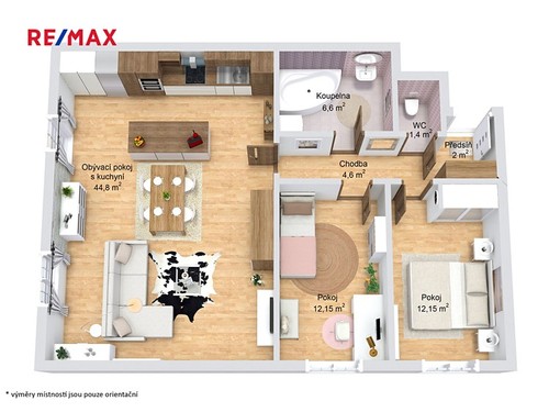 Prodaný byt 3+kk 88 m²