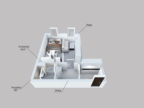 Prodaný byt 1+kk 33 m²