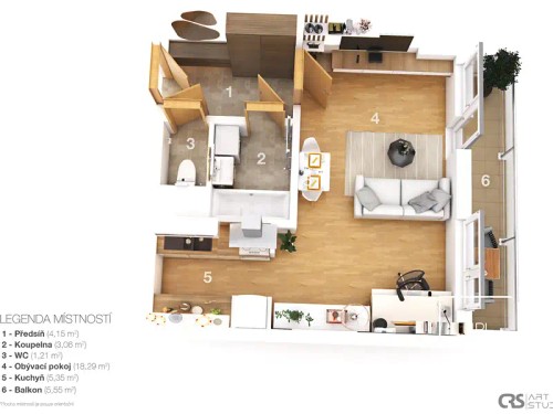 Prodaný byt 1+kk 33 m²
