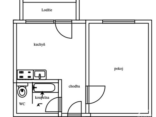 Prodaný byt 1+1 43 m²