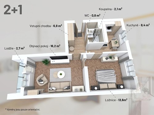 Prodaný byt 2+1 53 m²