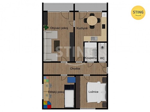 Prodaný byt 3+1 84 m²