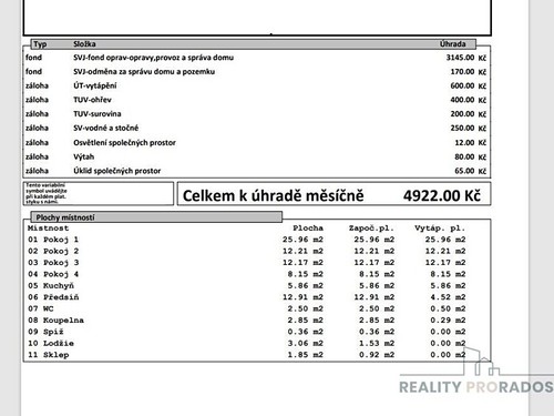 Prodaný byt 4+1 85 m²