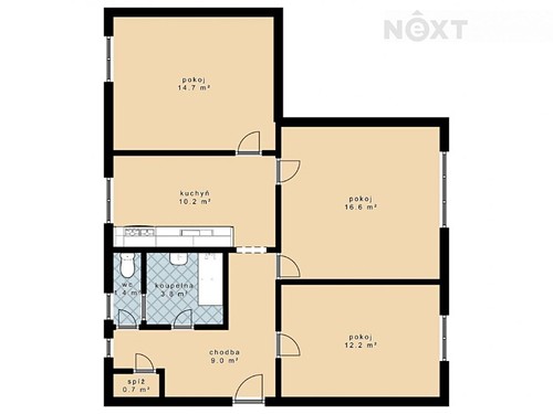 Prodaný byt 3+1 68 m²