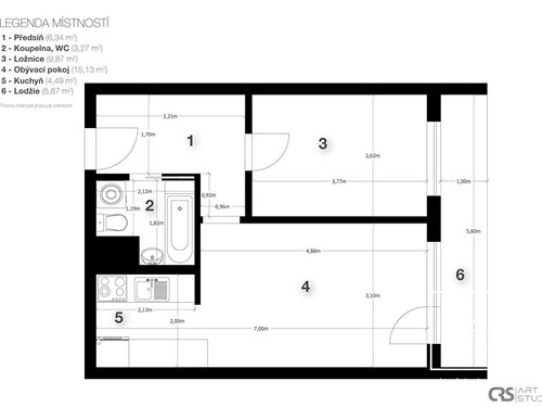 Prodaný byt 2+kk 40 m²