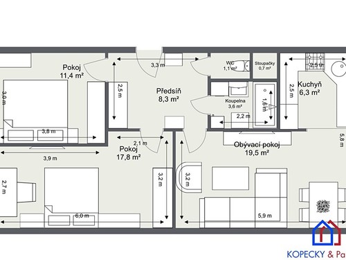 Prodaný byt 3+1 70 m²