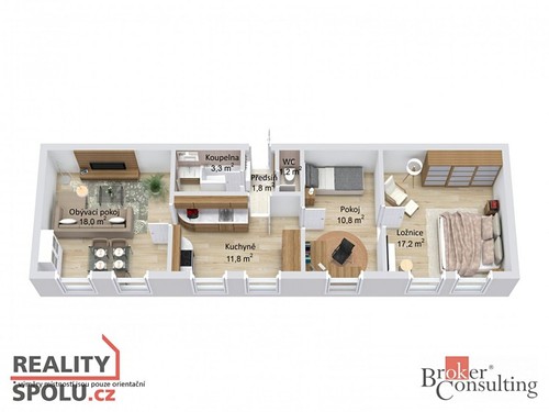 Prodaný byt 3+1 70 m²