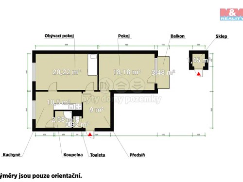 Prodaný  byt 2+1 65 m²