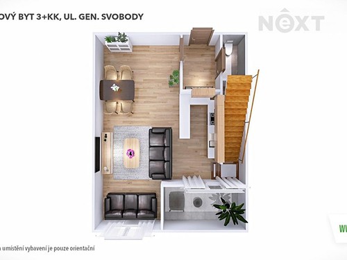 Prodaný byt 3+kk 90 m²