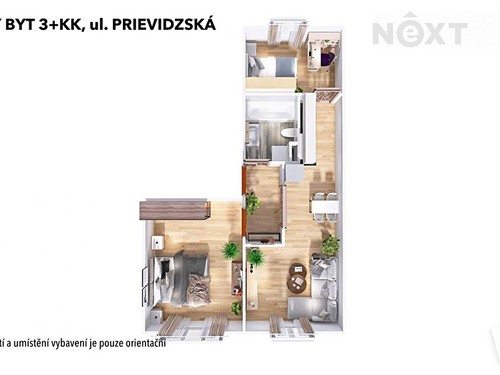 Prodaný byt 3+kk 56 m²