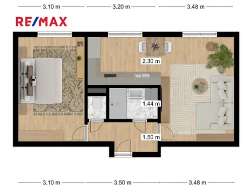Prodaný byt 2+kk 48 m²
