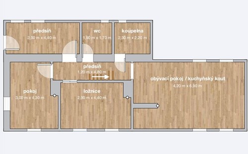 Prodaná chalupa 117 m², pozemek 2220 m²