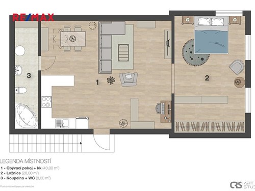 Prodaný byt 2+kk 77 m²