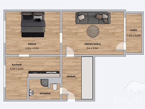 Prodaný byt 2+1 53 m²