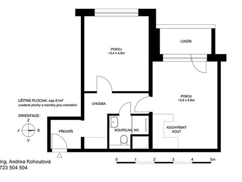Prodaný byt 2+kk 42 m²