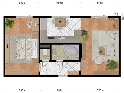 Prodaný byt 2+kk 51 m²