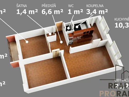 Prodaný byt 3+1 75 m²