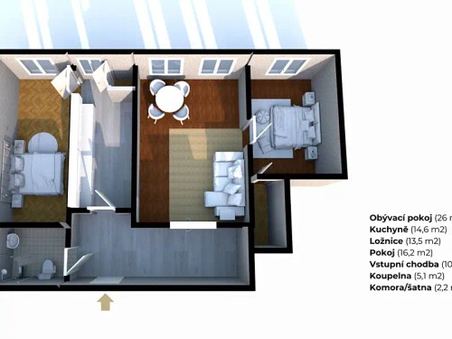 Prodaný byt 3+1 99 m²