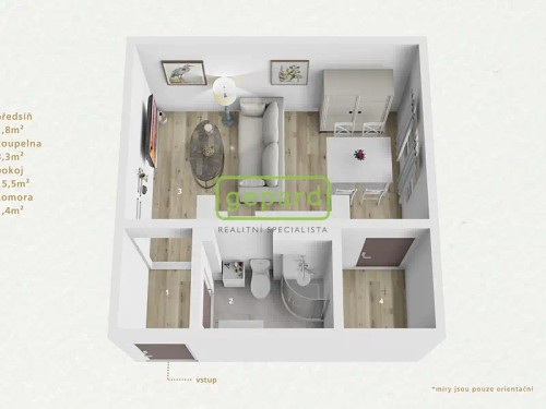 Prodaný byt 1+kk 21 m²