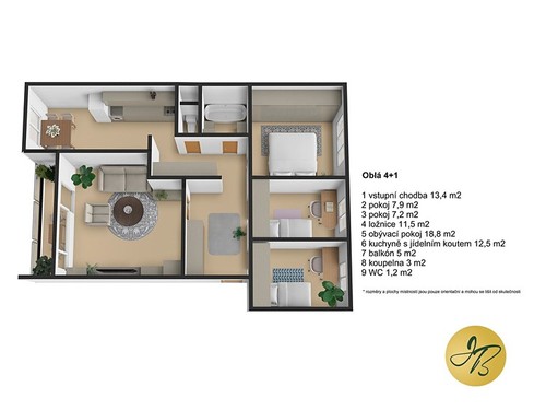 Prodaný byt 4+1 78 m²