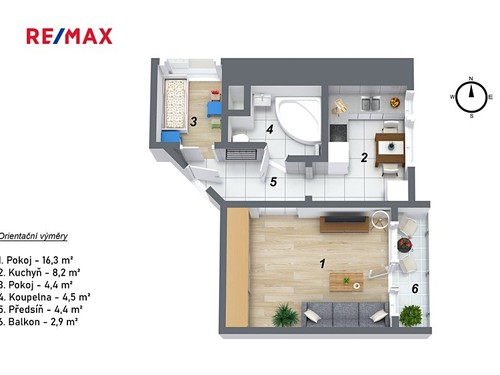Prodaný byt 2+1 38 m²