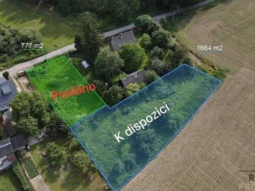 Prodej stavebního pozemku 1660 m²