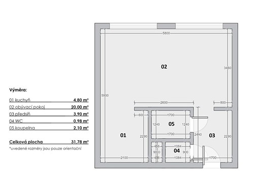 Prodaný byt 1+kk 32 m²