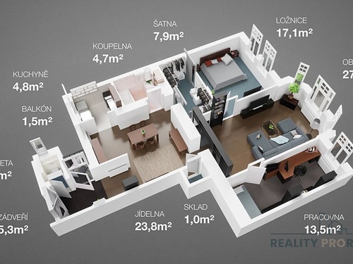 Prodaný byt 4+1 119 m²