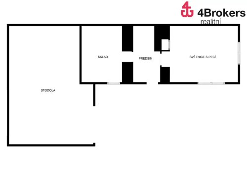 Prodaná chalupa 55 m², pozemek 773 m²